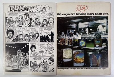 Lot 561 - YES INTEREST - CHRIS SQUIRE OWNED YES TOUR PROGRAMMES AND ITINERARY.