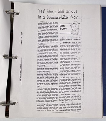 Lot 561 - YES INTEREST - CHRIS SQUIRE OWNED YES TOUR PROGRAMMES AND ITINERARY.