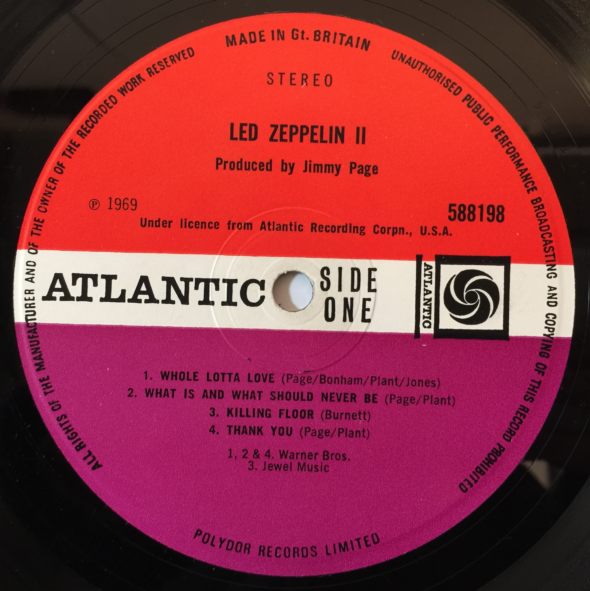 Led Zeppelin ドイツ盤 LP Stereo 赤/紫ラベル 初期盤 Led Zeppelin ドイツ盤 LP Stereo 赤/紫ラベル 初期盤 Led Zeppelin