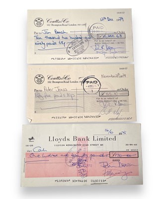 Lot 417 - QUEEN - A SET OF THREE C 1970S CHEQUES SIGNED BY THE BAND.