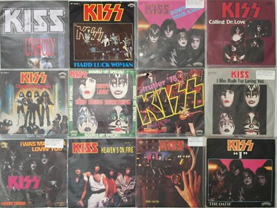 Lot 140 - KISS - GERMAN/ FRENCH PRESS 7" COLLECTION