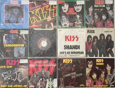 Lot 140 - KISS - GERMAN/ FRENCH PRESS 7" COLLECTION