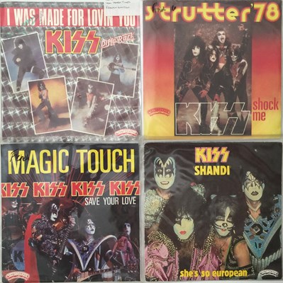 Lot 140 - KISS - GERMAN/ FRENCH PRESS 7" COLLECTION