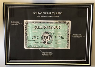 Lot 361 - SEX PISTOLS YOUNG FLESH REQUIRED AMEX ROCK N...