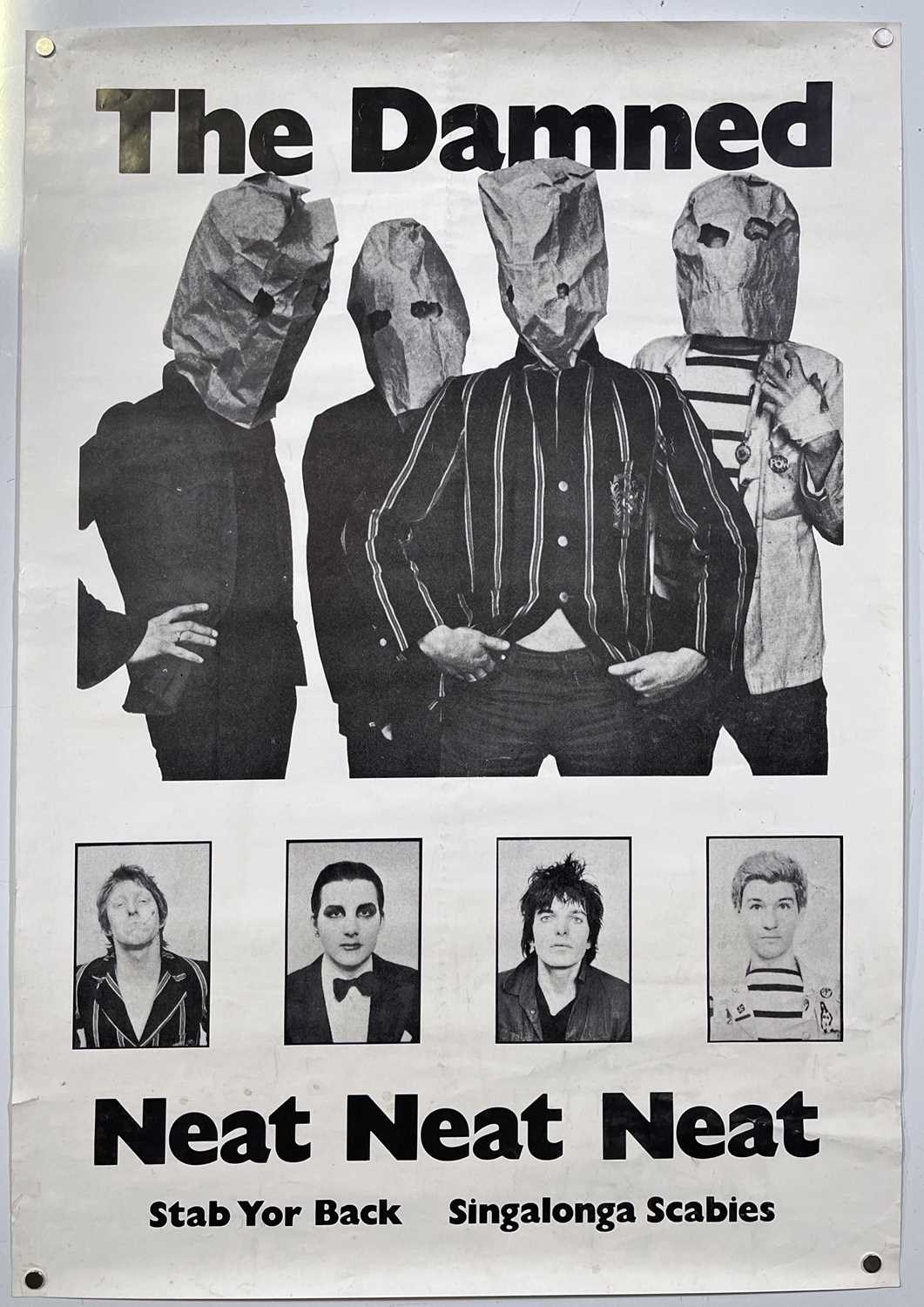 Lot 159 - THE DAMNED - NEAT NEAT NEAT ORIGINAL PROMO POSTER.