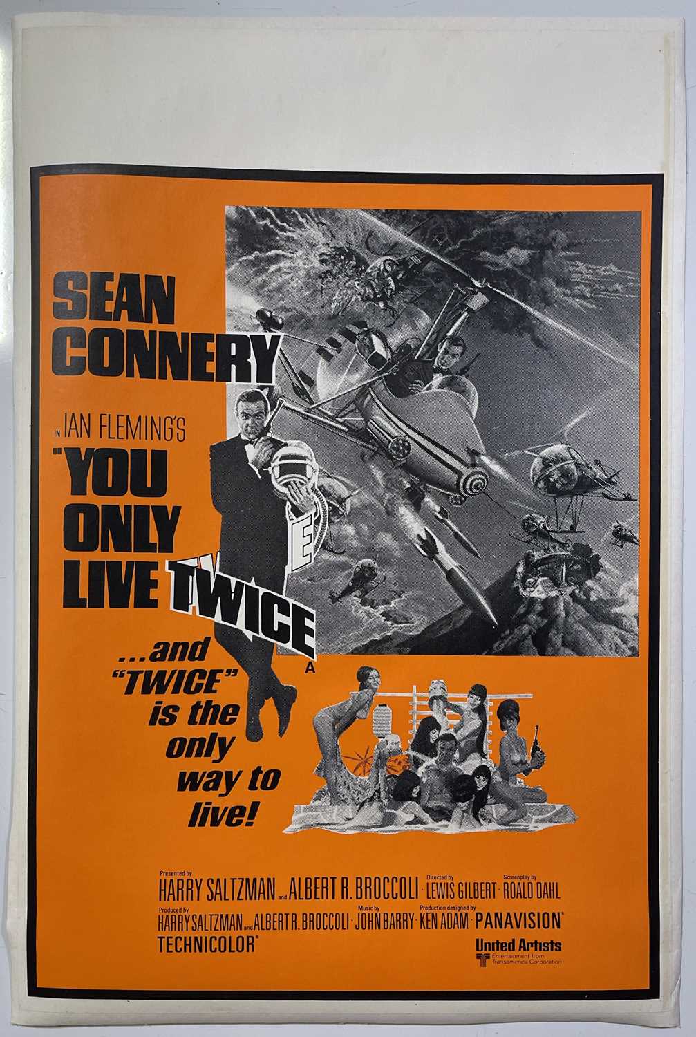 Lot 121 - JAMES BOND -  YOU ONLY LIVE TWICE (1967) - ORIGINAL UK DOUBLE CROWN POSTER.