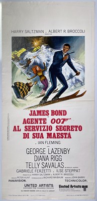 Lot 159 - JAMES BOND - ON HER MAJESTY'S SECRET SERVICE (1969) ITALIAN LOCADINA POSTER.