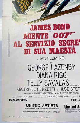 Lot 159 - JAMES BOND - ON HER MAJESTY'S SECRET SERVICE (1969) ITALIAN LOCADINA POSTER.