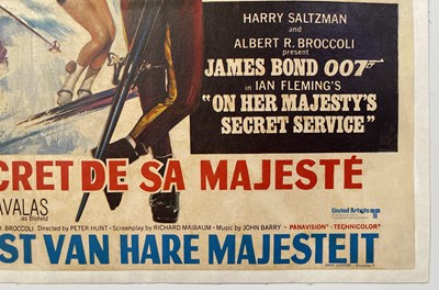 Lot 160 - JAMES BOND - ON HER MAJESTY'S SECRET SERVICE (1969) BELGIAN FILM POSTER.