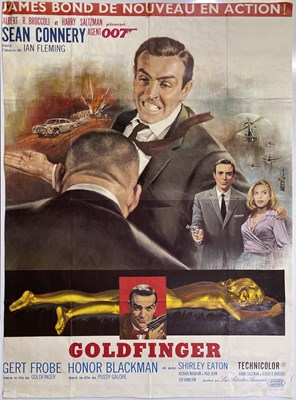 Lot 95 - JAMES BOND - GOLDFINGER (1964) - FRENCH FILM POSTER.