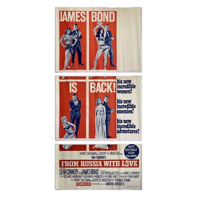Lot 79 - JAMES BOND - FROM RUSSIA WITH LOVE (1963) AUSTRALIAN THREE-SHEET POSTER.