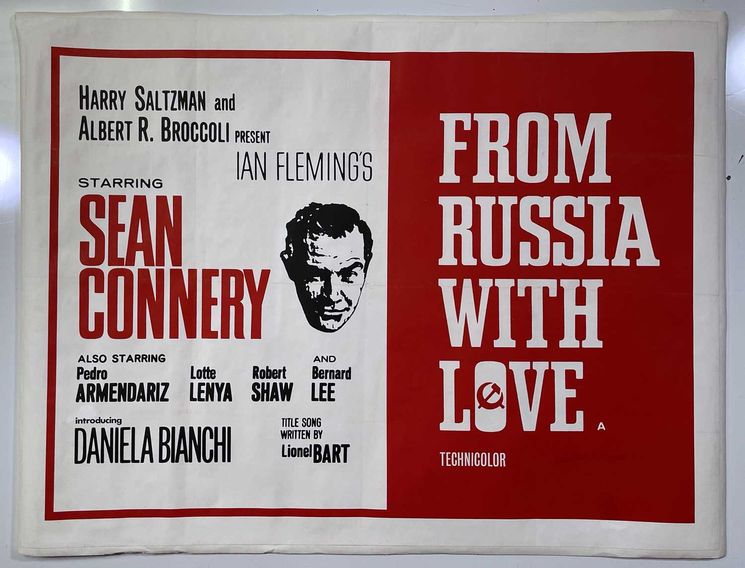 Lot 80 - JAMES BOND - FROM RUSSIA WITH LOVE (1963) FILM POSTER.