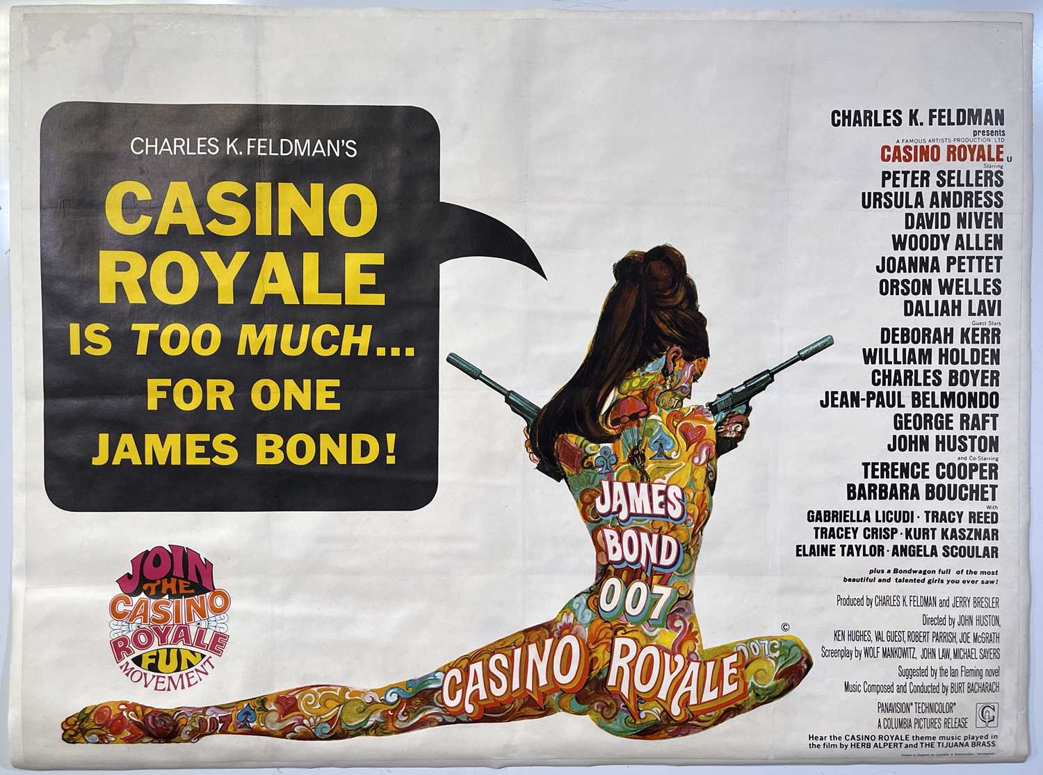 Lot 150 - JAMES BOND - CASINO ROYALE (1967) UK QUAD POSTER