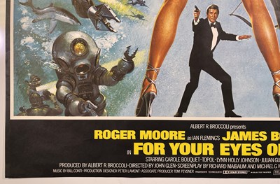 Lot 263 - JAMES BOND - FOR YOUR EYES ONLY (1981) UK QUAD POSTER.