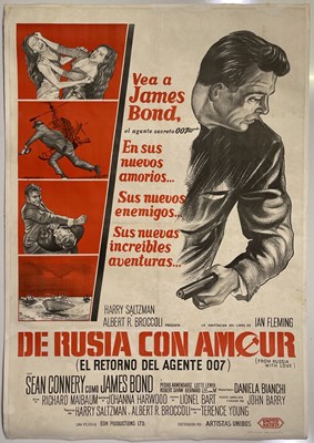 Lot 81 - JAMES BOND - FROM RUSSIA WITH LOVE (1963) - ARGENTINIAN FILM POSTER.
