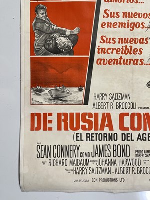 Lot 81 - JAMES BOND - FROM RUSSIA WITH LOVE (1963) - ARGENTINIAN FILM POSTER.