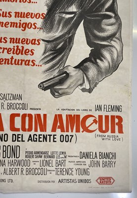 Lot 81 - JAMES BOND - FROM RUSSIA WITH LOVE (1963) - ARGENTINIAN FILM POSTER.