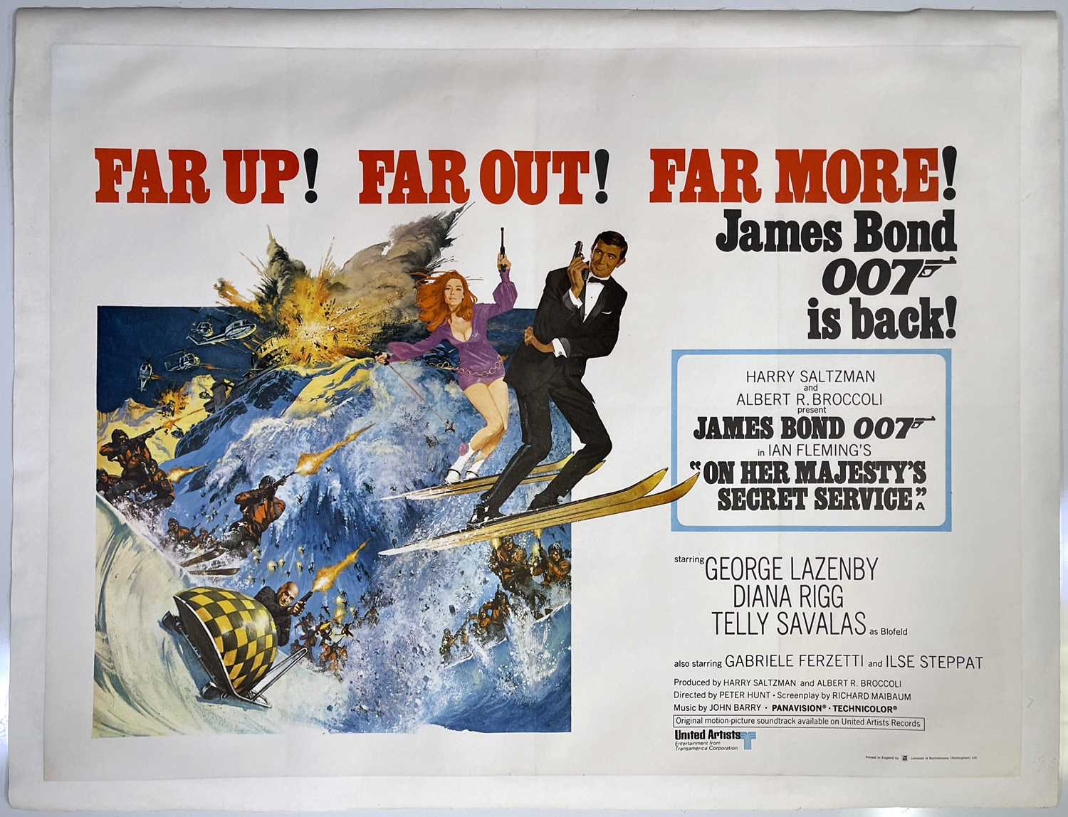 Lot 163 - JAMES BOND - ON HER MAJESTY'S SECRET SERVICE (1969) UK QUAD.