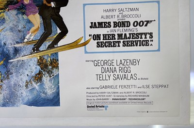 Lot 163 - JAMES BOND - ON HER MAJESTY'S SECRET SERVICE (1969) UK QUAD.