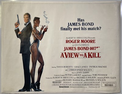 Lot 293 - JAMES BOND - A VIEW TO A KILL (1985) ORIGINAL UK QUAD POSTER.