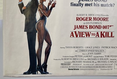 Lot 293 - JAMES BOND - A VIEW TO A KILL (1985) ORIGINAL UK QUAD POSTER.