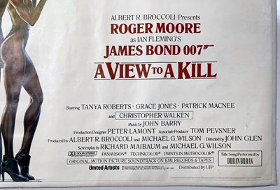 Lot 293 - JAMES BOND - A VIEW TO A KILL (1985) ORIGINAL UK QUAD POSTER.