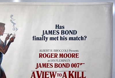 Lot 293 - JAMES BOND - A VIEW TO A KILL (1985) ORIGINAL UK QUAD POSTER.