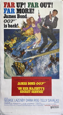 Lot 162 - JAMES BOND -  A US THREE-SHEET POSTER FOR ON HER MAJESTY'S SECRET SERVICE.