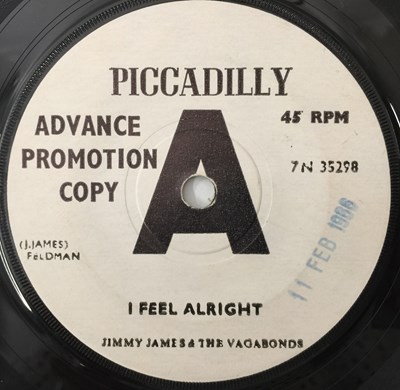 Lot 215 - JIMMY JAMES & THE VAGABONDS - I FEEL ALRIGHT 7" (7N 35298 - PICCADILLY - PROMO)