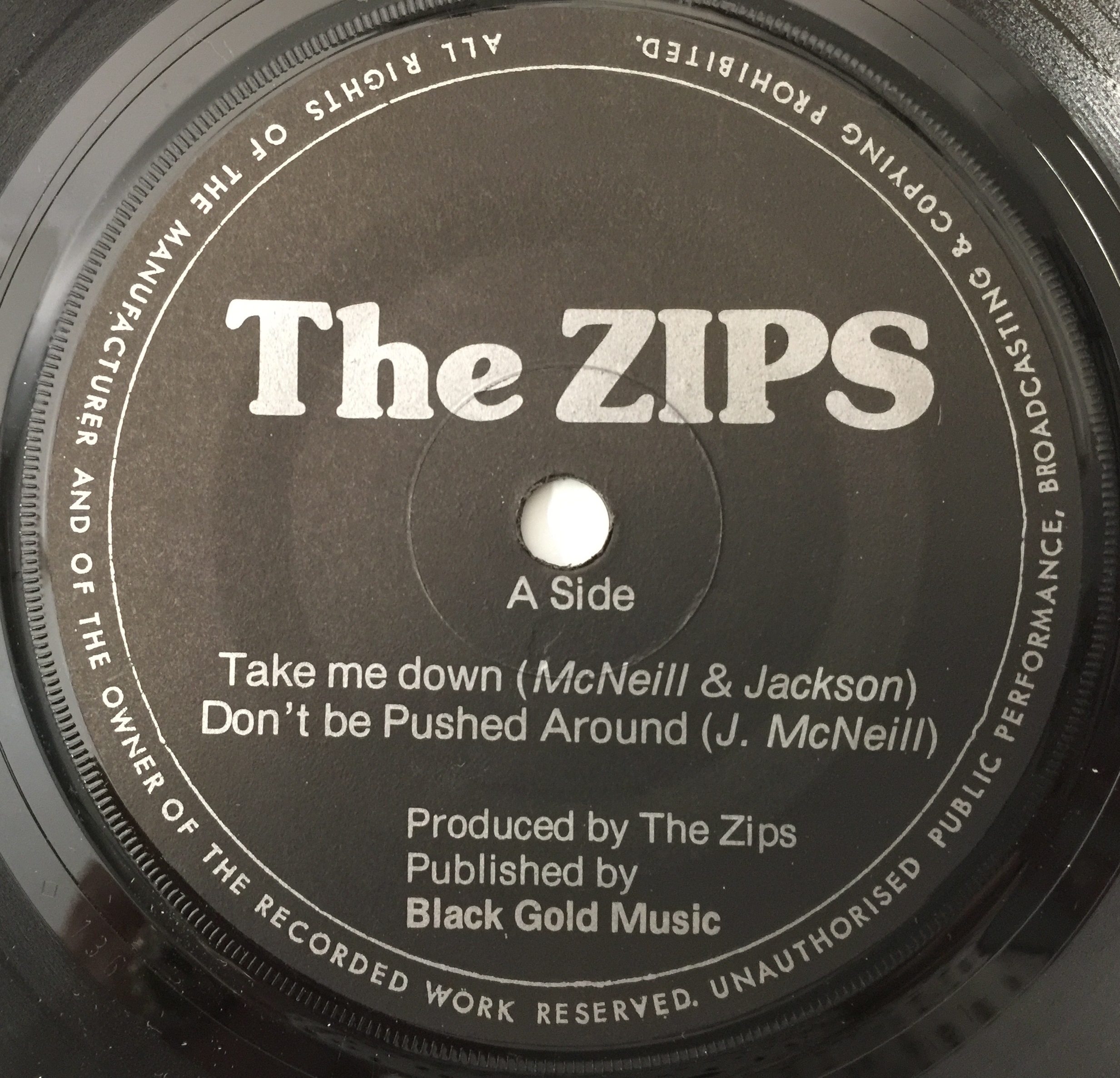 Lot 228 THE ZIPS TAKE ME DOWN 7" EP (ZIP 1)