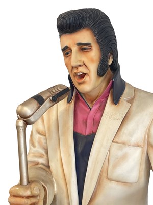 Lot 351 - LARGER THAN LIFE-SIZE ELVIS PRESLEY FIGURINE.