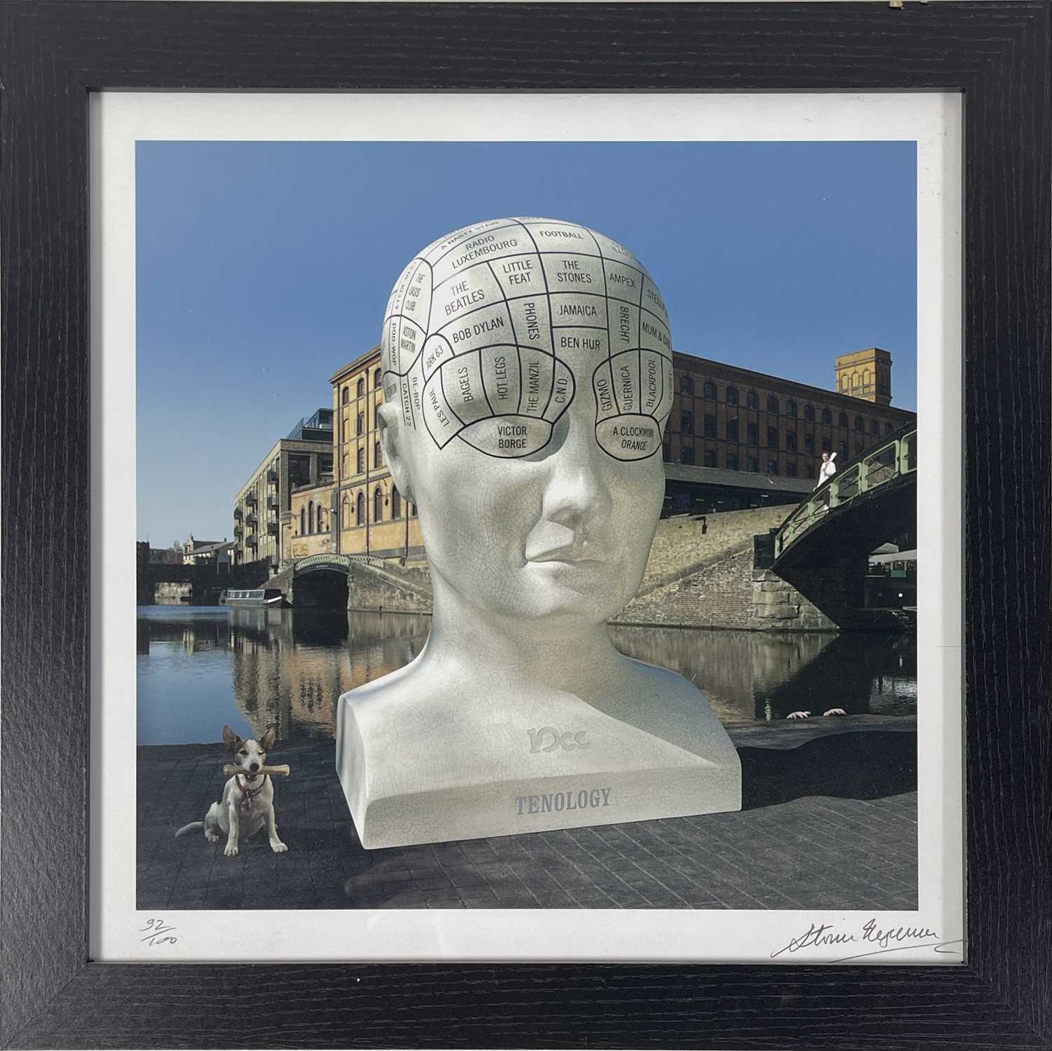 Lot 447 - 10CC INTEREST - STORM THORGERSON SIGNED 'TENOLOGY' LIMITED EDITION PRINT.