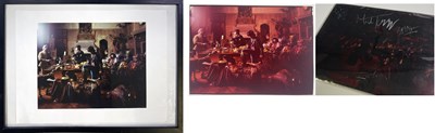 Lot 375 - THE ROLLING STONES - A TRANSPARENCY AND PRINT FROM THE BEGGARS BANQUET SHOOT - SIGNED TO THE COVER BY THE ROLLING STONES.