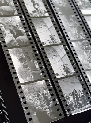 Lot 569 - THE GRATEFUL DEAD - PHOTO NEGATIVES FROM THE 1967  TOMPKINS SQUARE PARK CONCERT, SOLD WITH COPYRIGHT.