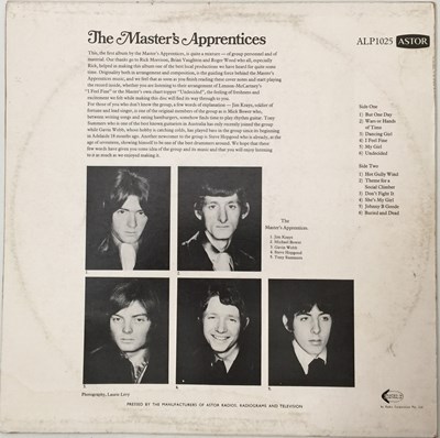 Lot 183 - THE MASTER'S APPRENTICES - S/T LP (AUSTRALIAN GARAGE - ASTOR ALP 1025)