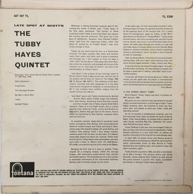 Lot 21 - THE TUBBY HAYES QUINTET - LATE SPOT AT SCOTT'S LP (ORIGINAL UK PRESSING - FONTANA TL 5200)