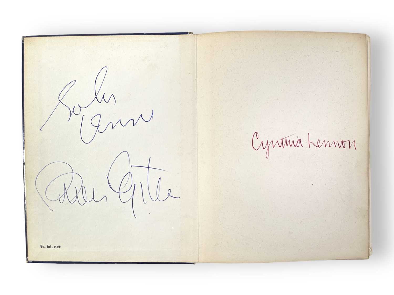 Lot 317 - JOHN LENNON IN HIS OWN WRITE BOOK - SIGNED BY JOHN & CYNTHIA LENNON AND BRIAN EPSTEIN