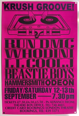 Lot 169 - HIP HOP INTEREST - RARE 1986 BEASTIE BOYS / LL COOL J / RUN DMC LONDON CONCERT POSTER.