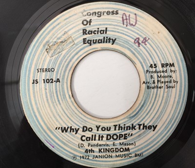 Lot 146 - 4TH KINGDOM - WHY DO YOU THINK THEY CALL IT DOPE 7" (ORIGINAL US COPY - JS 102)