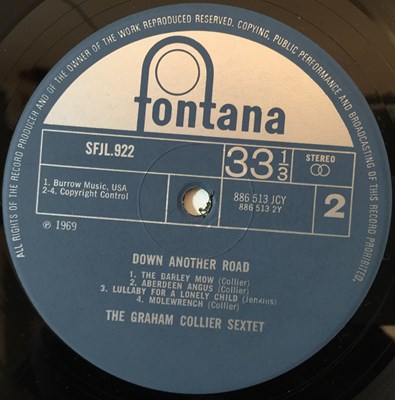 Lot 671 - Graham Collier Sextet - Down Another Road LP (Original UK Release - Fontana SFJL 922)