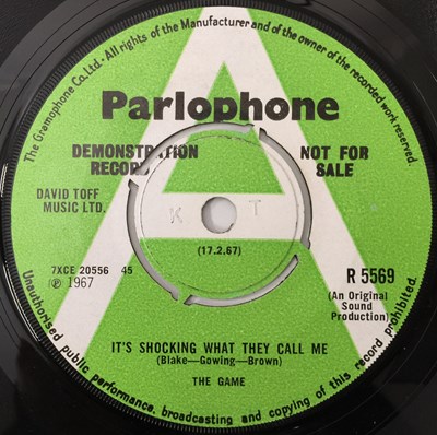 Lot 296 - THE GAME - IT'S SHOCKING WHAT THEY CALL ME 7" (ORIGINAL UK DEMO - PARLOPHONE R 5569)