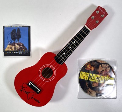 Lot 290 - ELVIS COSTELLO - SIGNED UKELELE / CDS / VINYL.