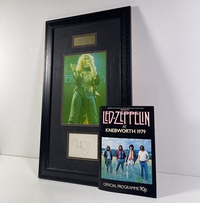 Lot 360 - LED ZEPPELIN INTEREST - ROBERT PLANT SIGNED CARD.