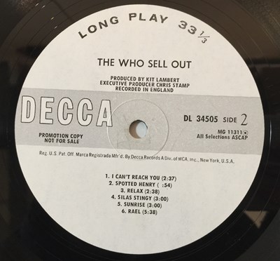 Lot 672 - The Who - US Promo LPs (60s)