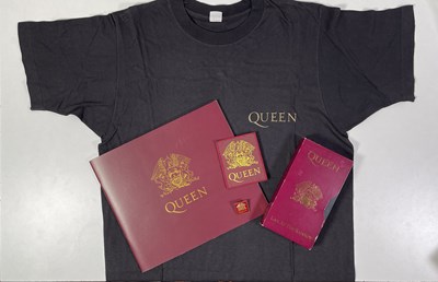 Lot 405 - QUEEN - BOX OF TRICKS BOX SET AND EXTRAS.