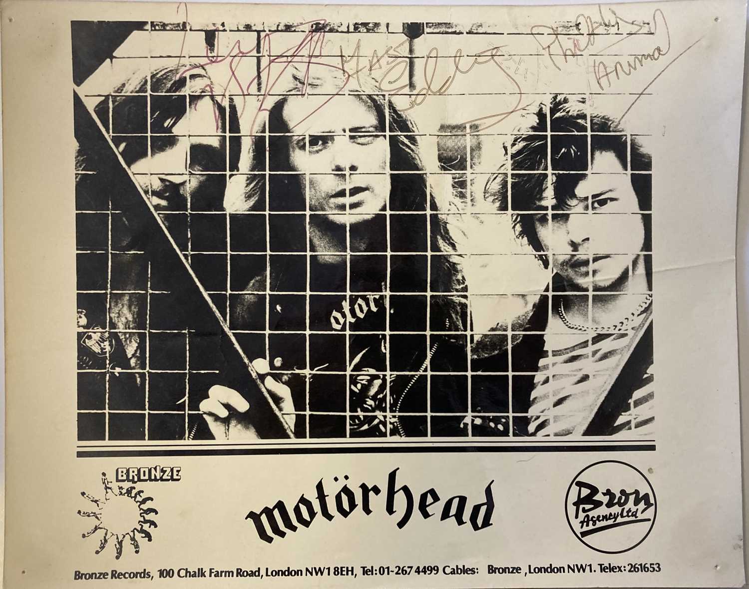 Lot 299 - MOTORHEAD SIGNED PHOTO