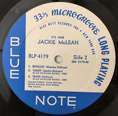 Lot 82 - JACKIE MCLEAN - IT'S TIME LP (US MONO ORIGINAL - NYC DG LABELS - BLUE NOTE BLP 4179)