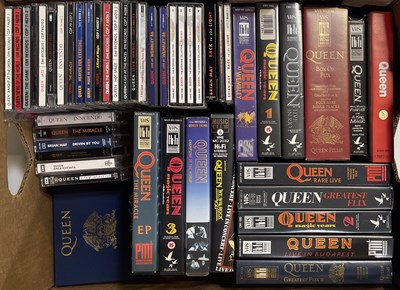 Lot 410 - QUEEN - CD/VHS/CASSETTE COLLECTION.