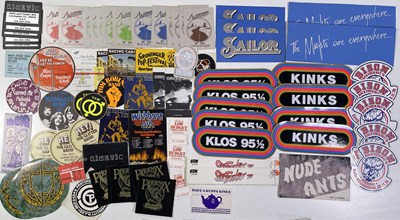 Lot 128 - STICKERS / AAA PASS COLLECTION - C 1970S-90S - INC THE KINKS.