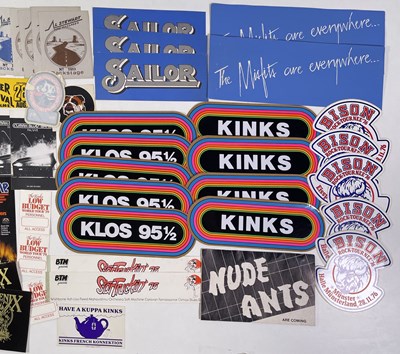 Lot 128 - STICKERS / AAA PASS COLLECTION - C 1970S-90S - INC THE KINKS.